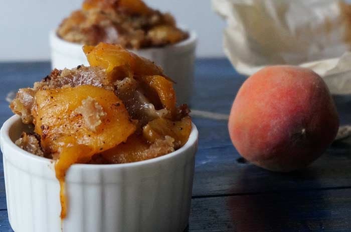 Eggless Peach Cobbler