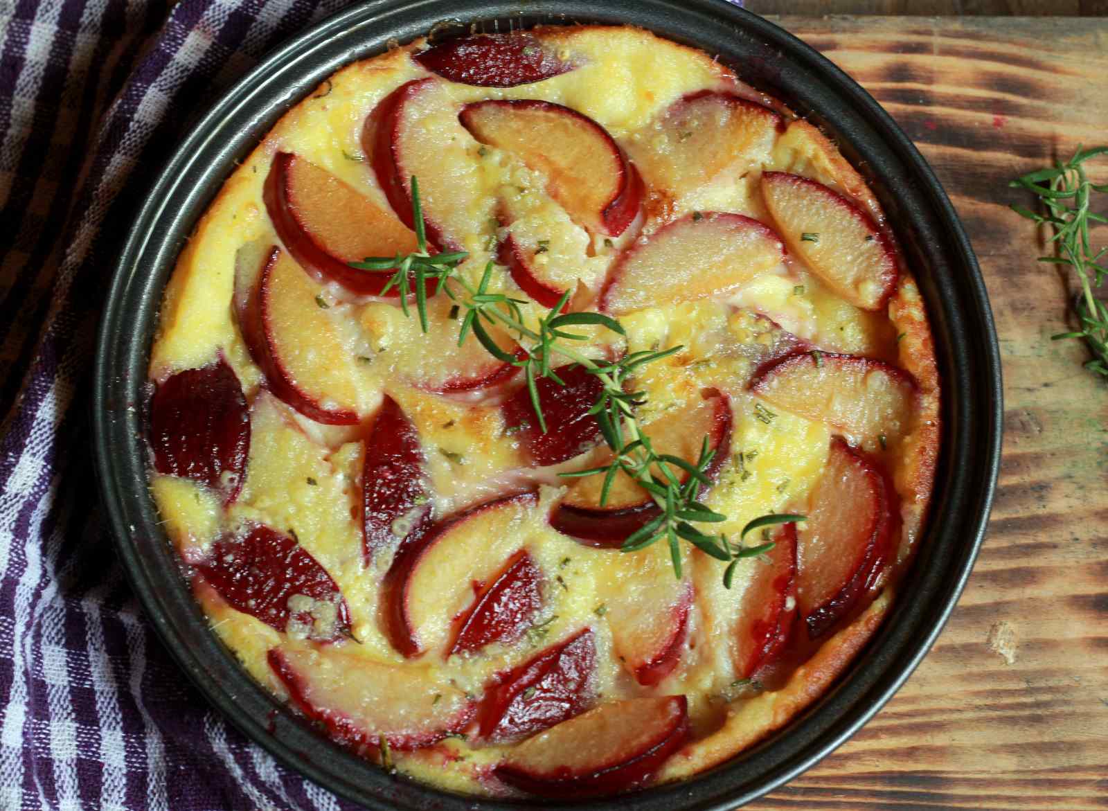 Plum Clafoutis (French Style Batter Pudding)